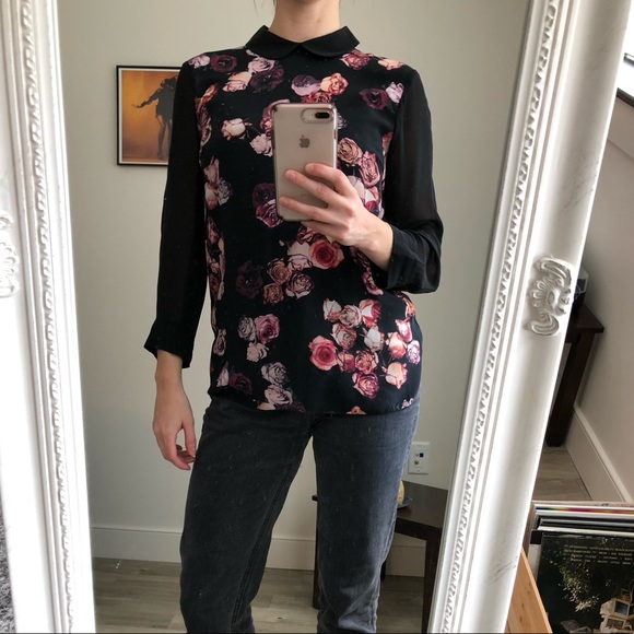 🖤💕Wilfred - floral silk blouse - Picture 1 of 6